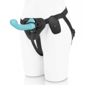 Голубая изогнутая насадка 6in Remote Control Ripple P-Spot G-Spot на черных трусиках - 16 см. - Pegasus - купить с доставкой в Тамбове
