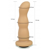 Телесная рельефная насадка Harness - 14,2 см. - LOVETOY (А-Полимер) - купить с доставкой в Тамбове