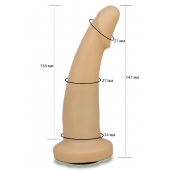 Телесная гладкая насадка Harness - 14,7 см. - LOVETOY (А-Полимер) - купить с доставкой в Тамбове