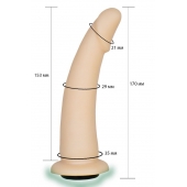 Телесная гладкая насадка-фаллоимитатор Harness - 17 см. - LOVETOY (А-Полимер) - купить с доставкой в Тамбове