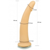 Телесная гладкая насадка-фаллоимитатор Harness - 20 см. - LOVETOY (А-Полимер) - купить с доставкой в Тамбове