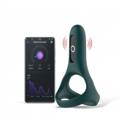 Изумрудное виброкольцо Magic Motion Rise с подхватом мошонки - Magic Motion - в Тамбове купить с доставкой