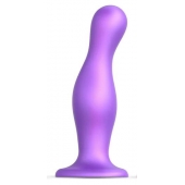 Фиолетовая насадка Strap-On-Me Dildo Plug Curvy size L - Strap-on-me - купить с доставкой в Тамбове