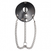 Утяжка для мошонки из искусственной кожи с цепочками PARACHUTE BALL STRETCHER - BlueLine - купить с доставкой в Тамбове