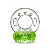 Зеленое эрекционное виброкольцо Arouser Vibrating C-Ring - Blush Novelties - в Тамбове купить с доставкой