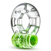 Зеленое эрекционное виброкольцо Arouser Vibrating C-Ring - Blush Novelties - в Тамбове купить с доставкой