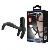 Черная вибронасадка на пенис Vibrating Penis Sling - Baile - в Тамбове купить с доставкой