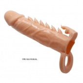 Телесная удлиняющая насадка Penis Sleeve Emmitt - 17 см. - Baile - в Тамбове купить с доставкой