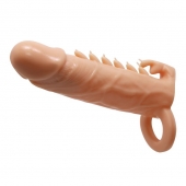 Телесная удлиняющая насадка Penis Sleeve Emmitt - 17 см. - Baile - в Тамбове купить с доставкой