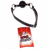 Силиконовый черный кляп-шарик на ремне Black Ballgag - Erotic Fantasy - купить с доставкой в Тамбове