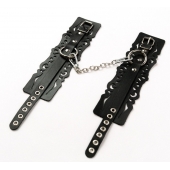 Узорчатые кожаные оковы с регулируемыми ремешками - Crazy Handmade - купить с доставкой в Тамбове