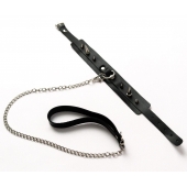 Черный ошейник с шипами и поводком - Crazy Handmade - купить с доставкой в Тамбове