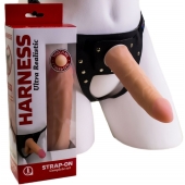 Страпон Харнесс из трусиков и насадки-фаллоса - 17,5 см. - LOVETOY (А-Полимер) - купить с доставкой в Тамбове