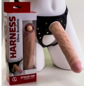 Насадка-фаллос в комплекте с трусиками Harness - 21,6 см. - LOVETOY (А-Полимер) - купить с доставкой в Тамбове