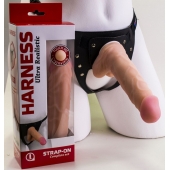 Страпон Harness из двух предметов: регулируемые трусики и насадка-фаллос - 17,5 см. - LOVETOY (А-Полимер) - купить с доставкой в Тамбове