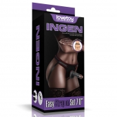Женский темнокожий страпон Easy Strapon Set 7 Inch - 18 см. - Lovetoy - купить с доставкой в Тамбове
