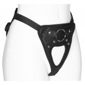 Черный универсальный пояс с фиксацией насадок кольцом - LOVETOY (А-Полимер) - купить с доставкой в Тамбове