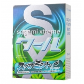 Презервативы Sagami Xtreme Mint с ароматом мяты - 3 шт. - Sagami - купить с доставкой в Тамбове