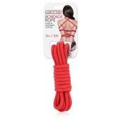 Красная хлопковая веревка для связывания - 3 м. - Lux Fetish - купить с доставкой в Тамбове