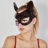 Коричневая кожаная маска  Кошечка - Sitabella - купить с доставкой в Тамбове