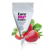 Съедобное согревающее массажное масло Love Me Tender Strawberry с ароматом клубники - 10 мл. - Love to Love - купить с доставкой в Тамбове