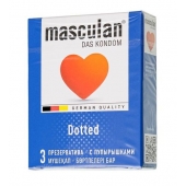 Презервативы с пупырышками Masculan Dotted - 3 шт. - Masculan - купить с доставкой в Тамбове
