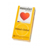 Презервативы с колечками и пупырышками Masculan Ribbed+Dotted - 10 шт. - Masculan - купить с доставкой в Тамбове