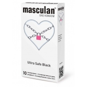 Ультрапрочные презервативы Masculan Ultra Safe Black - 10 шт. - Masculan - купить с доставкой в Тамбове