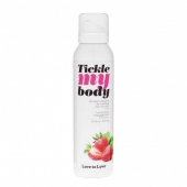 Массажная хрустящая пенка Tickle My Body Strawberry с ароматом клубники - 150 мл. - Love to Love - купить с доставкой в Тамбове