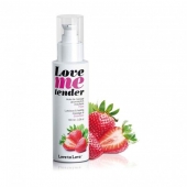 Съедобное согревающее массажное масло Love Me Tender Strawberry с ароматом клубники - 100 мл. - Love to Love - купить с доставкой в Тамбове