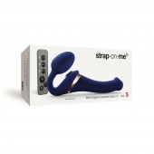 Синий безремневой страпон Multi Orgasm Size S с клиторальной стимуляцией - Strap-on-me - купить с доставкой в Тамбове