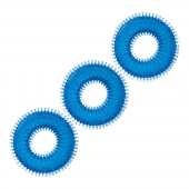 Комплект из трех голубых колец для эрекции 3-Pack Ultra-Stim Stretch Cock Rings - BlueLine - в Тамбове купить с доставкой