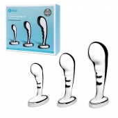 Набор из 3 стальных стимуляторов простаты Stainless Steel P-spot Training Set - b-Vibe - в Тамбове купить с доставкой