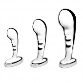 Набор из 3 стальных стимуляторов простаты Stainless Steel P-spot Training Set - b-Vibe - в Тамбове купить с доставкой
