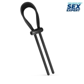 Черный ремень-лассо для усиления эрекции - Sex Expert - в Тамбове купить с доставкой