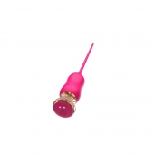 Розовый тонкий стимулятор Nipple Vibrator - 23 см. - I-MOON - купить с доставкой в Тамбове