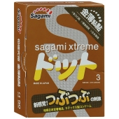 Презервативы Sagami Xtreme FEEL UP с точечной текстурой и линиями прилегания - 3 шт. - Sagami - купить с доставкой в Тамбове