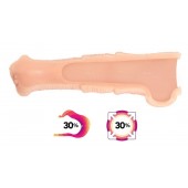 Телесная фантазийная насадка на член Cock Sleeve Size L - KOKOS - в Тамбове купить с доставкой