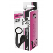 Черное эрекционное кольцо с анальной пробкой Anal Plug With Cockring - Dream Toys - в Тамбове купить с доставкой