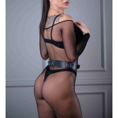 Черный кожаный пояс Sex Game - БДСМ Арсенал - купить с доставкой в Тамбове