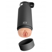 Серый мастурбатор в виде бутылки F*ck Flask - Pipedream - в Тамбове купить с доставкой