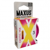 Ароматизированные презервативы Maxus Exotic Mix - 3 шт. - Maxus - купить с доставкой в Тамбове