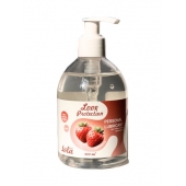 Лубрикант на водной снове Love Protection Strawberry с ароматом клубники - 300 мл. - Lola Games - купить с доставкой в Тамбове