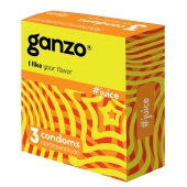 Ароматизированные презервативы Ganzo Juice - 3 шт. - Ganzo - купить с доставкой в Тамбове