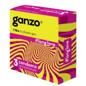 Презервативы с анестетиком для продления удовольствия Ganzo Long Love - 3 шт. - Ganzo - купить с доставкой в Тамбове