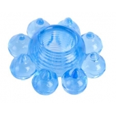 Голубая гелевая насадка-цветок - Toyfa Basic - в Тамбове купить с доставкой