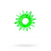 Зеленое эрекционное кольцо-солнце - Toyfa Basic - в Тамбове купить с доставкой
