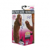 Коричневая насадка на пенис Wolftooth Sleeve - 13 см. - Baile - в Тамбове купить с доставкой