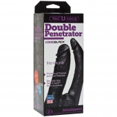 Черная насадка-фаллоимитатор для двойной стимуляции Double Penetrator - 16 см. - Doc Johnson - купить с доставкой в Тамбове