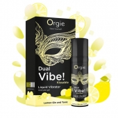 Съедобный жидкий вибратор Dual Vibe! со вкусом лимонного джина с тоником - 15 мл. - ORGIE - купить с доставкой в Тамбове
